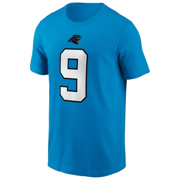 Bryce young carolina panthers nike player name number t shirt Blue M