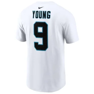 Bryce young carolina panthers nike player name number t shirt White L