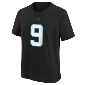 Bryce young carolina panthers nike youth player name number t shirt Black 56