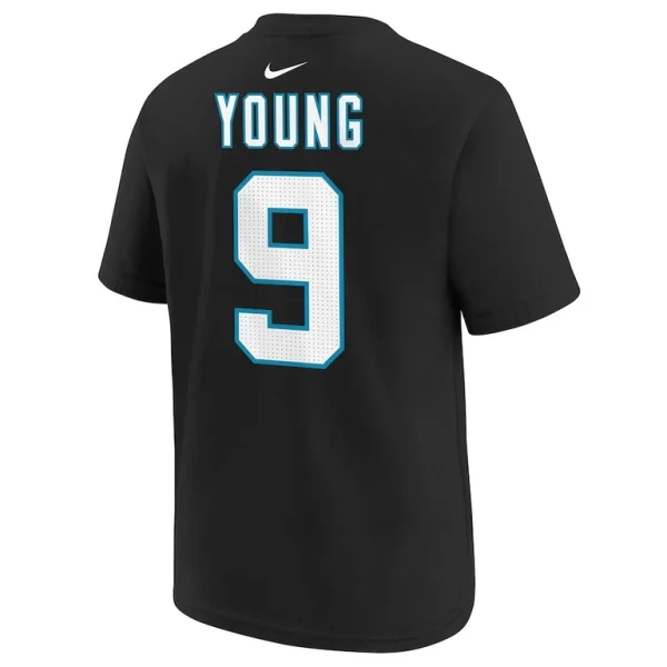 Bryce young carolina panthers nike youth player name number t shirt Black 7