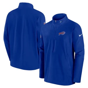 Buffalo bills nike 2023 sideline coach half zip hoodie jacket Royal