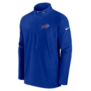 Buffalo bills nike 2023 sideline coach half zip hoodie jacket Royal M