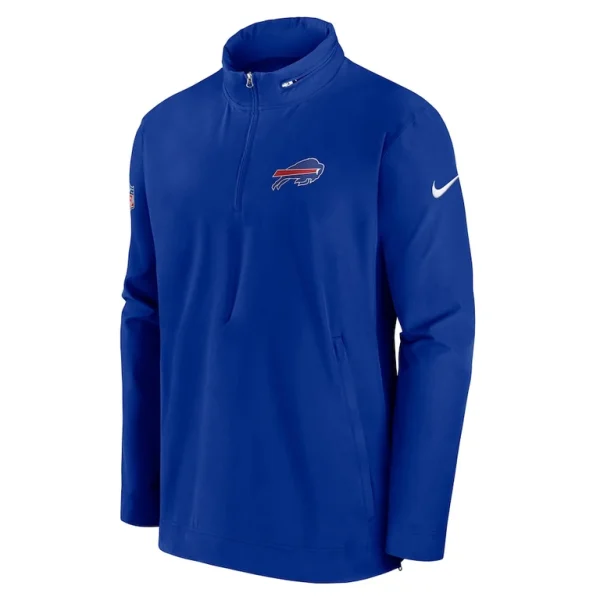 Buffalo bills nike 2023 sideline coach half zip hoodie jacket Royal M