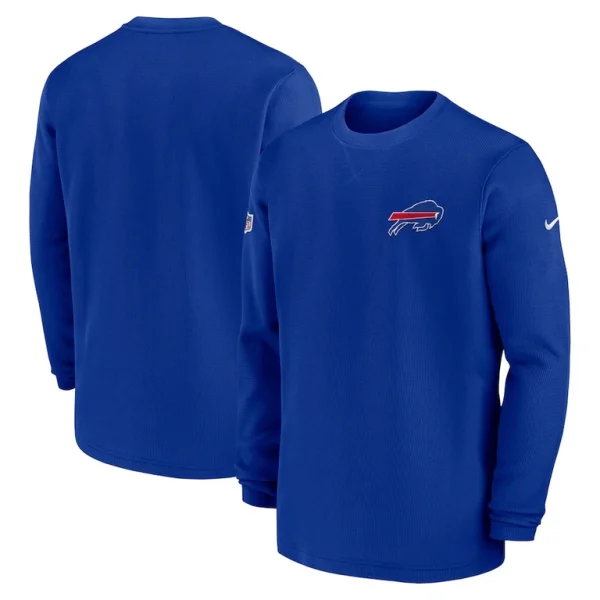 Buffalo bills nike 2023 sideline throwback heavy brushed waffle long sleeve top Royal