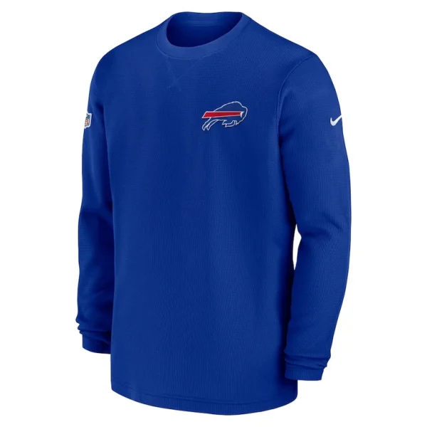 Buffalo bills nike 2023 sideline throwback heavy brushed waffle long sleeve top Royal M