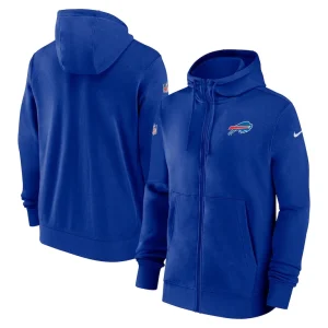 Buffalo bills nike 202324 sideline club full zip hoodie Royal