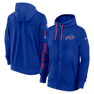 Buffalo bills nike 2024 sideline club full zip hoodie Royal
