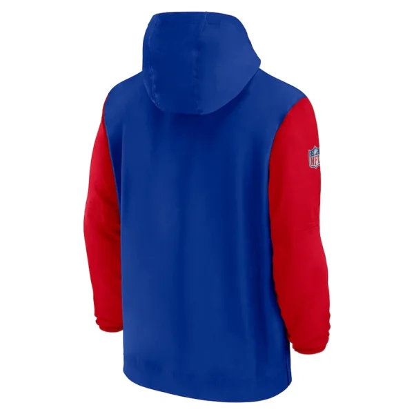 Buffalo bills nike 202425 sideline pre game player 12 zip hoodie jacket Royalred L
