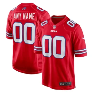 Buffalo bills nike alternate custom game jersey Red
