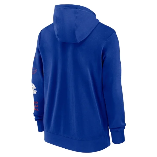 Buffalo bills nike club full zip hoodie jacket Royal L