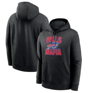 Buffalo bills nike end zone score club fleece pullover hoodie Black