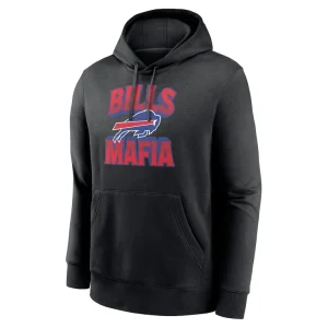 Buffalo bills nike end zone score club fleece pullover hoodie Black M