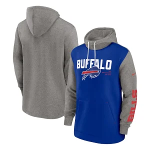 Buffalo bills nike fashion color block pullover hoodie Royal