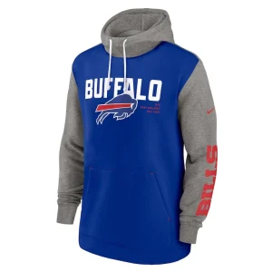 Buffalo bills nike fashion color block pullover hoodie Royal M