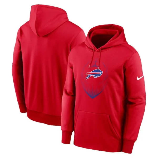 Buffalo bills nike icon performance pullover hoodie Red