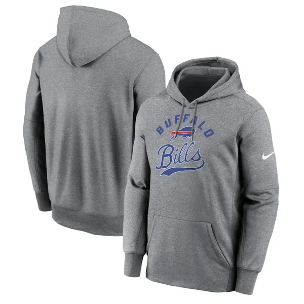 Buffalo bills nike performance fleece pullover hoodie Heather gray