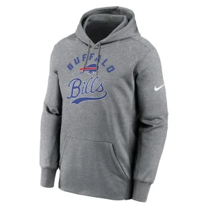 Buffalo bills nike performance fleece pullover hoodie Heather gray M