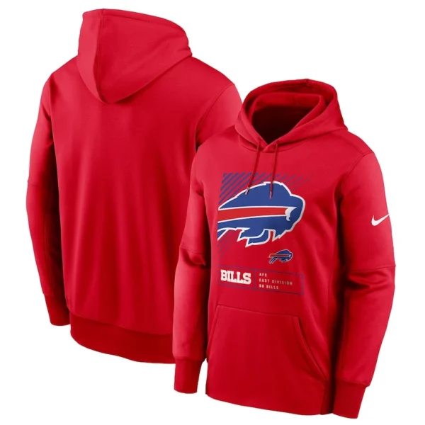 Buffalo bills nike performance fleece pullover hoodie Red