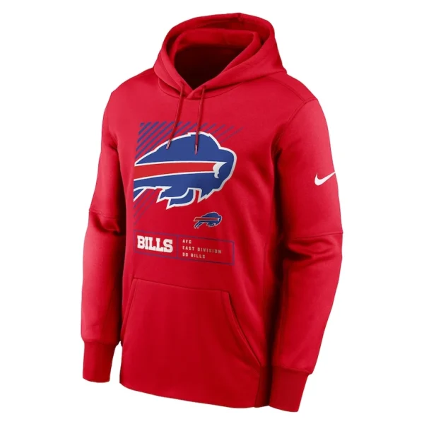 Buffalo bills nike performance fleece pullover hoodie Red M
