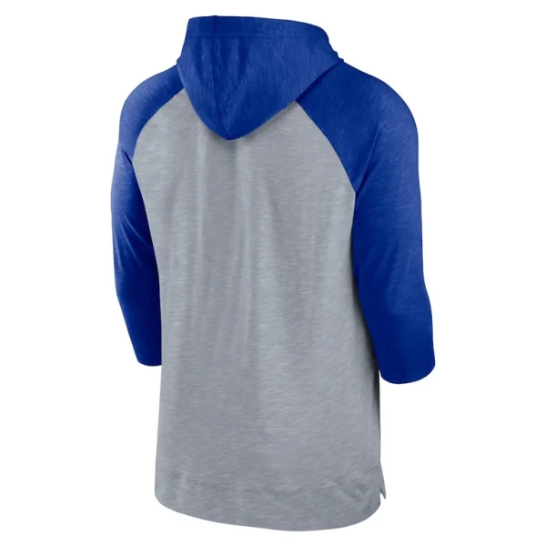 Buffalo bills nike raglan 34 sleeve pullover hoodie Heather grayheather royal L