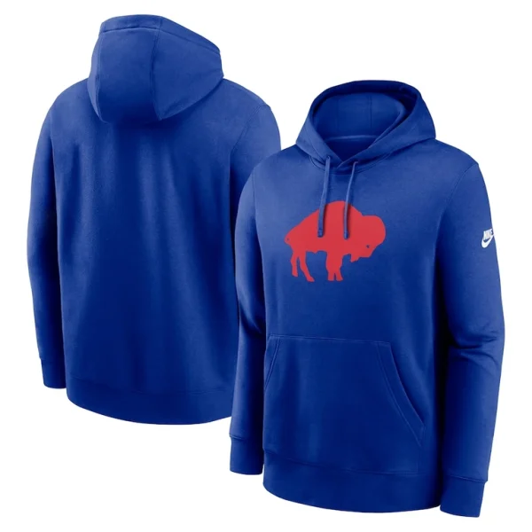 Buffalo bills nike rewind club logo pullover hoodie Royal