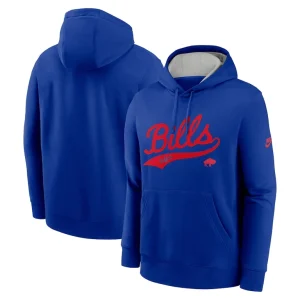 Buffalo bills nike rewind club logo pullover hoodie Royal