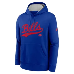Buffalo bills nike rewind club logo pullover hoodie Royal M