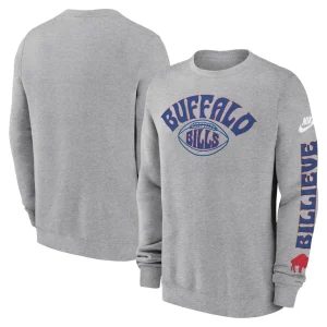 Buffalo bills nike rewind club pullover sweatshirt Charcoal