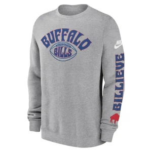 Buffalo bills nike rewind club pullover sweatshirt Charcoal M