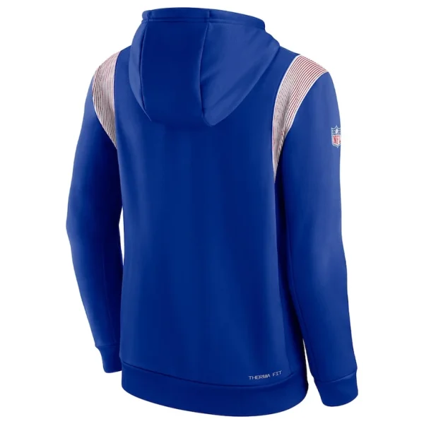 Buffalo bills nike sideline athletic stack performance pullover hoodie Royal L
