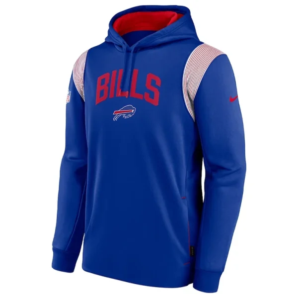 Buffalo bills nike sideline athletic stack performance pullover hoodie Royal M