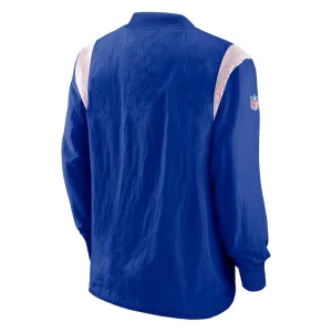 Buffalo bills nike sideline athletic stack v neck pullover windshirt jacket Royal L