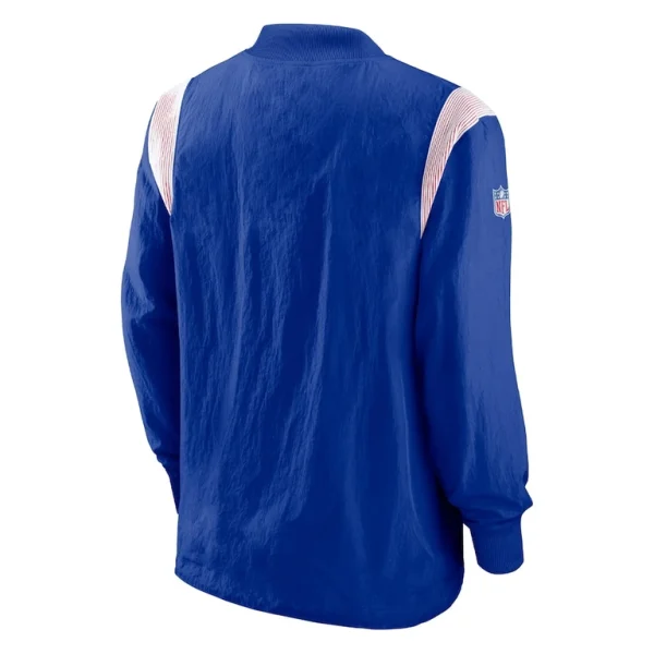 Buffalo bills nike sideline athletic stack v neck pullover windshirt jacket Royal L