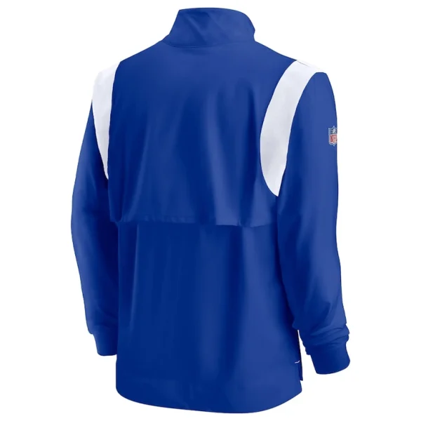 Buffalo bills nike sideline coach chevron lockup quarter zip long sleeve top Royal L