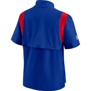 Buffalo bills nike sideline coaches short sleeve quarter zip jacket Royal L