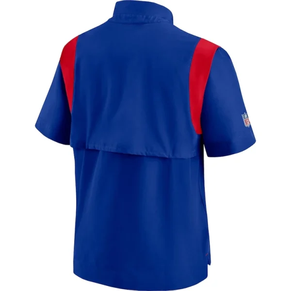 Buffalo bills nike sideline coaches short sleeve quarter zip jacket Royal L
