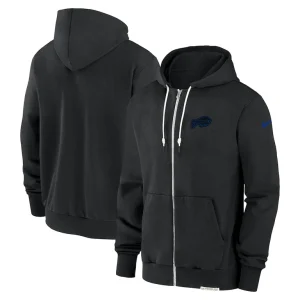Buffalo bills nike sideline performance full zip hoodie jacket Black