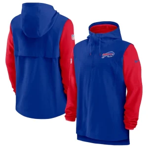 Buffalo bills nike sideline player quarter zip hoodie Royalred