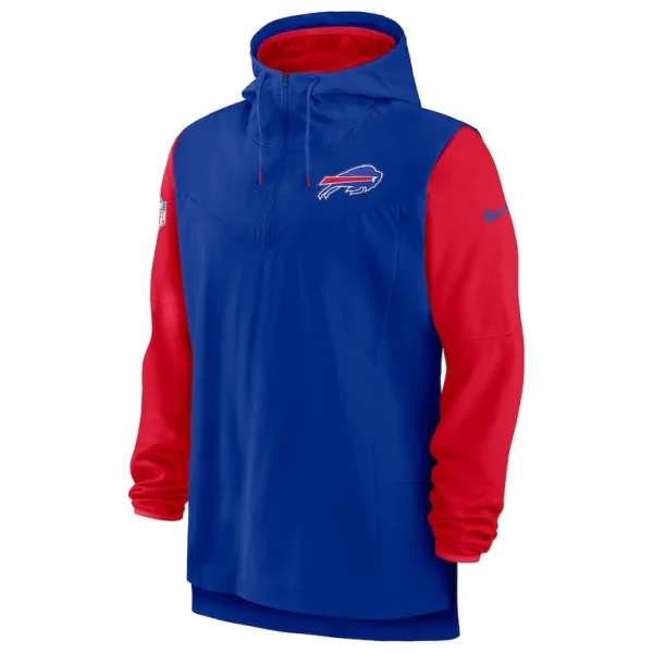 Buffalo bills nike sideline player quarter zip hoodie Royalred M