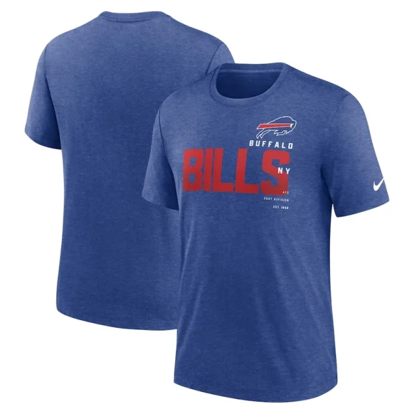 Buffalo bills nike team tri blend t shirt Heather royal