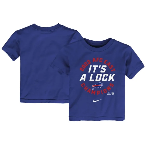 Buffalo bills nike toddler 2023 afc east division champions locker room trophy collection t shirt Royal