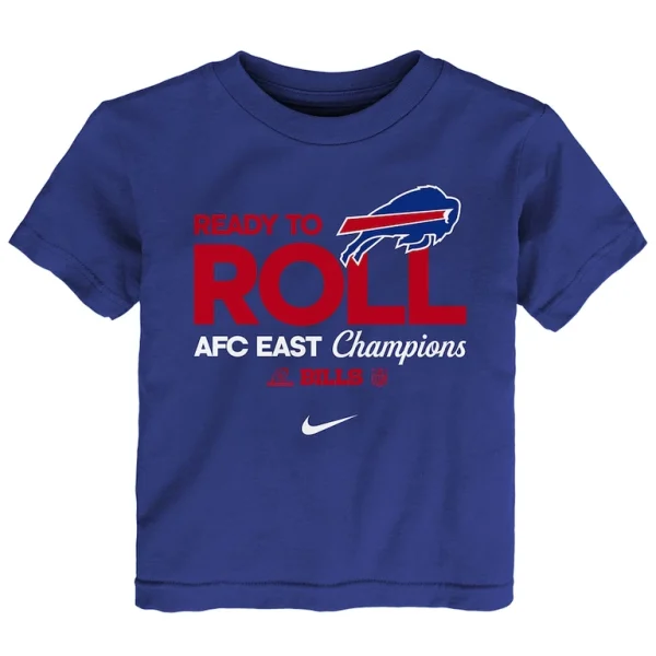 Buffalo bills nike toddler 2024 afc east division champions locker room trophy collection t shirt Royal 3T