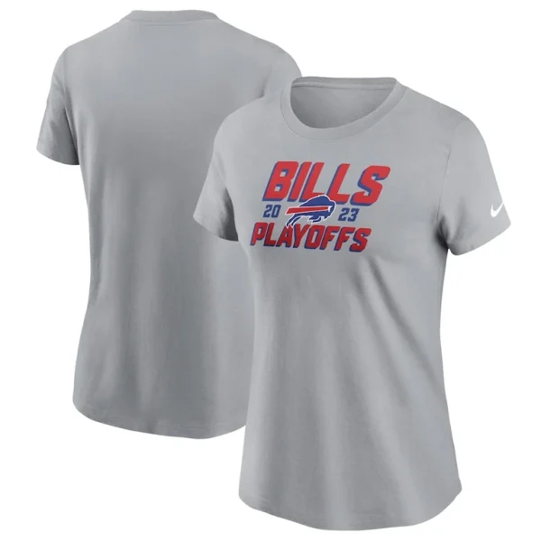 Buffalo bills nike womens 2023 nfl playoffs iconic t shirt Gray