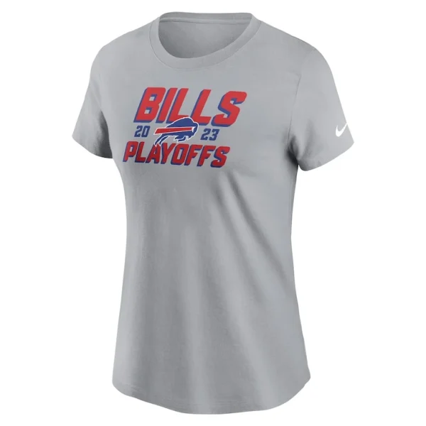 Buffalo bills nike womens 2023 nfl playoffs iconic t shirt Gray M