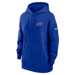 Buffalo bills nike womens 2023 sideline club fleece pullover hoodie Royal S