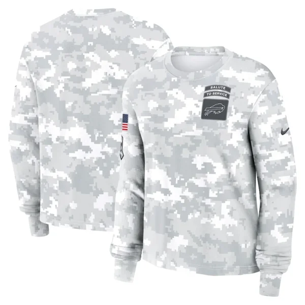 Buffalo bills nike womens 2024 salute to service long sleeve t shirt Arctic camo