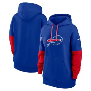 Buffalo bills nike womens 2024 sideline essential fleece pullover hoodie Royal