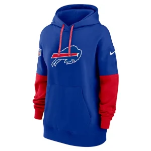 Buffalo bills nike womens 2024 sideline essential fleece pullover hoodie Royal S