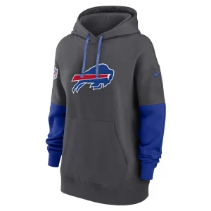 Buffalo bills nike womens 2024 sideline essential fleece pullover hoodie anthracite Multi S