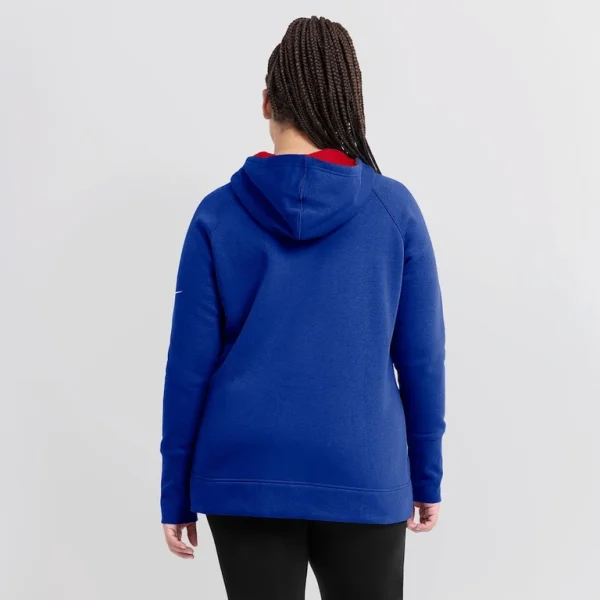 Buffalo bills nike womens asymmetrical raglan full zip hoodie Royal XL